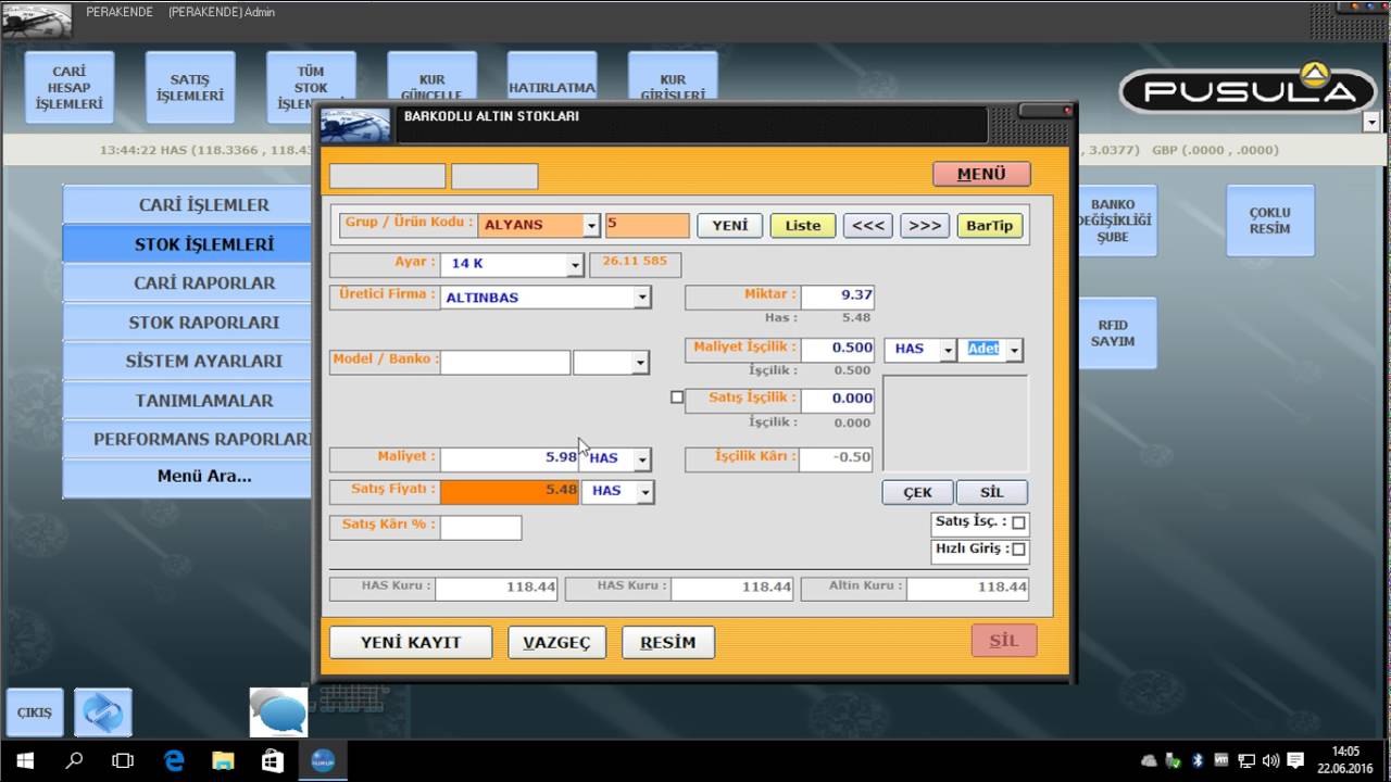 Altın Ürün Barkodlama (Adet İşçilikli)