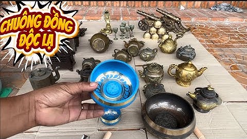 Chuông đồng Nepal _ Bình trà bằng đồng _ Cặp Pháo Thần Công #đồcổcầnthơ #đồcổ