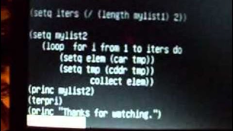 Lisp Program extracting 1st,3rd,5th etc. elements from a list.