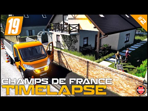 🇫🇷  Trimming Lawn Using Hand Trimmer & Push Mower - Gardennign Services ⭐ FS19 Champs De France