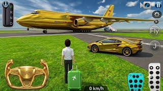 NEW Golden Airplane Flying Over My City in Driving Class 3D | Realistic Flight Gameplay 2026 screenshot 2