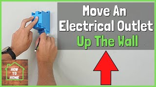 how to move an electrical outlet up the wall | add an outlet | install outlet for wall mounted tv