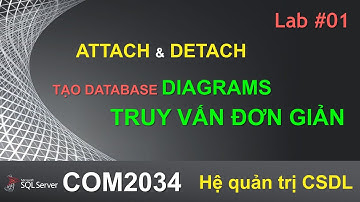 COM2034 Hệ Quản Trị Cơ Sở Dữ Liệu Lab 1 | Hướng dẫn lab 1 | SQL Server Attach, Deatach