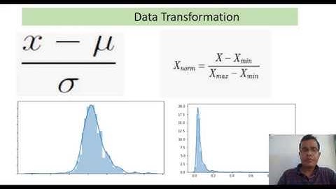 Transformation Standardization MinMaxScaling Log Normalization
