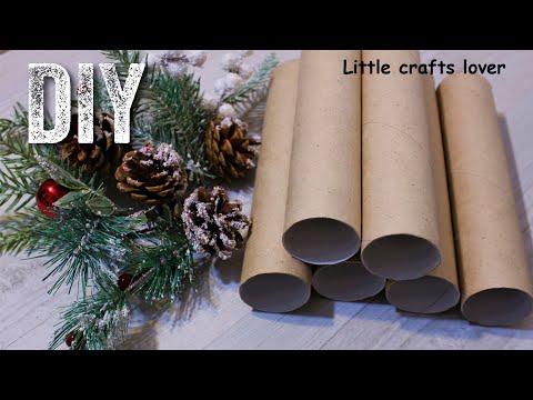 НОВОГОДНИЕ ПОДЕЛКИ из ВТУЛОК. Зимние поделки своими руками. DIY Christmas crafts. 2023.