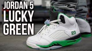 Air Jordan 5 LUCKY GREEN In-Depth On Feet Review! *WATCH BEFORE YOU BUY*