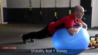 Stability ball y raises