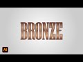 Bronze Gradient Effects In adobe Illustrator cc 2022 | Tutorial