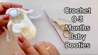 HOW TO CROCHET THESE CUTE BABY GIRLS BOOTIES 0-3 MONTHS - SIMPLE & QUICK