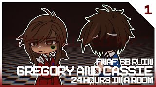 FNaF SB | Afton Family | Gregory and Cassie in a Room for 24 Hours | Part 1 | Gacha Club