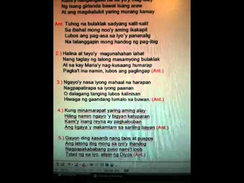 Awit sa Pag-aalay ng Bulaklak-Tuhog na Bulaklak - YouTube