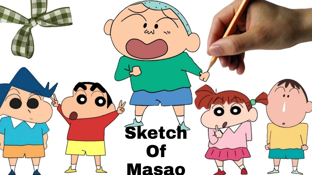 Masao Drawing of ShinChan Anime Cartoon 1st Video On this Channel by -Craft&Art With Aryan