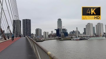 Rotterdam Netherlands Part 1 - [4K HDR] Wilhelminakade, Stadsdriehoek center, and Maritime Museum