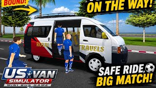⚽ Delivering the Football Team to the Stadium! 🚌 | US Van Simulator Mini Bus Game. screenshot 3