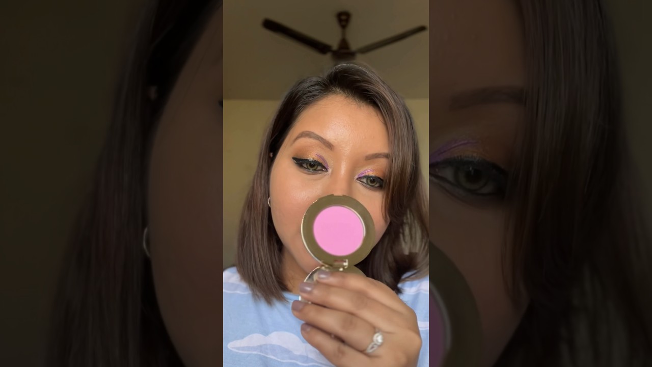 Too faced cloud crush blush in candy cloud 🩷 #makeup #ytshorts #youtubeshorts #ashortaday #blush