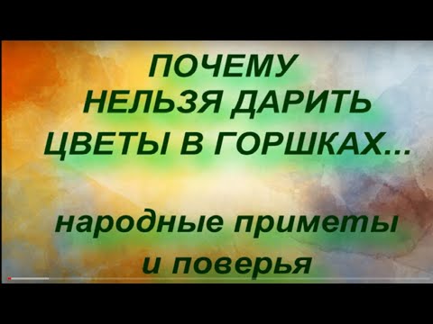 ПОЧЕМУ НЕЛЬЗЯ ДАРИТЬ ЦВЕТЫ В ГОРШКАХ... приметы о цветах. народные приметы и поверья