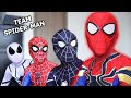 Team spiderman vs bad guy team  new guy is good hero   live action 