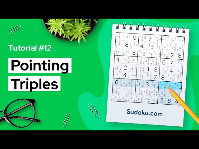 Pointing triples - Sudoku technique