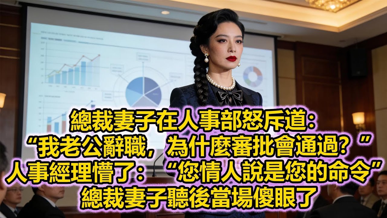 總裁妻子在人事部怒斥道：“我老公辭職，為什麼審批會通過？”人事經理懵了：“您情人說是您的命令”，總裁妻子聽後當場傻眼了
