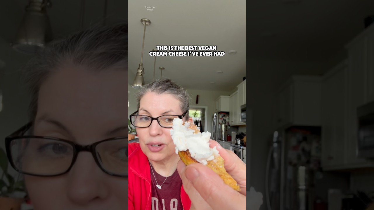 I did not expect this vegan cream cheese to be this good! #shorts #plantbased #foodie #gluten-free