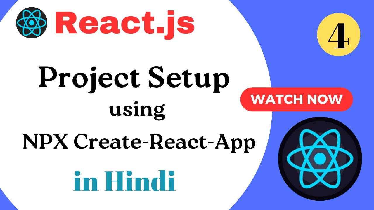 React.js Hindi Part 4 Using NPX Create-React-App command to setup React Project AppliedK