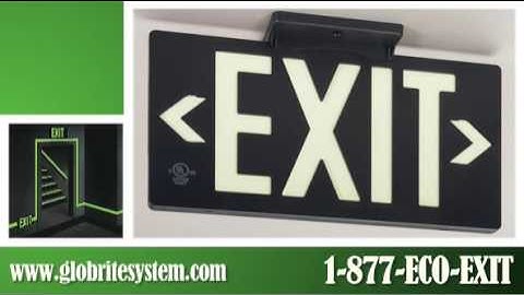 Glo Brite Photoluminescent Exit Signs