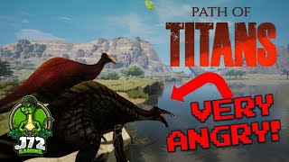 Two ANGRY Durpy Ducks Claim Territory in Path of Titans! Deinochierus Gameplay and Fights!