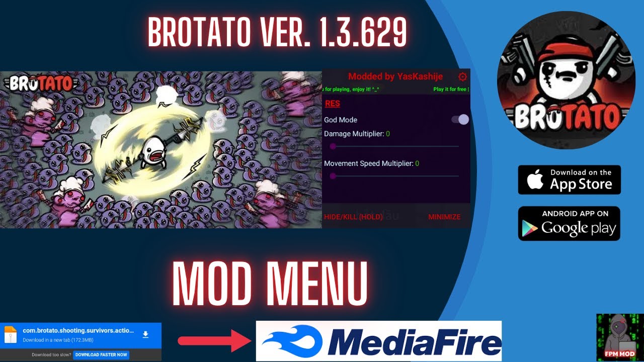 HƯỚNG DẪN HACK / MOD GAME: BROTATO V. 1.3.629 (MOD MENU ) 