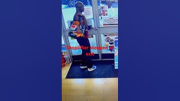Shoplifter stopped at exit #crime #drama #news #shoplifter #theft #thief #viral #fyp #shoplifter