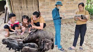 Unexpected joy came to mother and daughter when they discovered that a pig gave birth to a baby