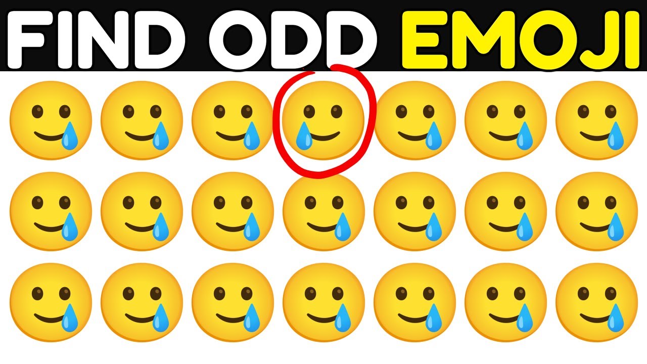 TEST YOUR EYES LEVEL UP FIND THE ODD EMOJI OUT EMOJI PUZZLE QUIZ
