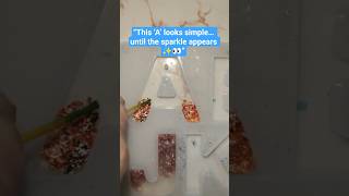 DIY Transparent Resin Alphabet ‘A’ Keychain tutorial ✨ #resin #art #diy #shorts #handmade #viral #A