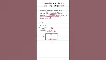 ASVAB/PiCAT Math Knowledge Practice Test Question: Perimeter and Area #acetheasvab with #grammarhero