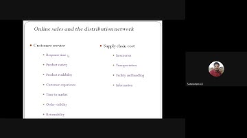 SCM- Online sales and the distribution network in Practice
