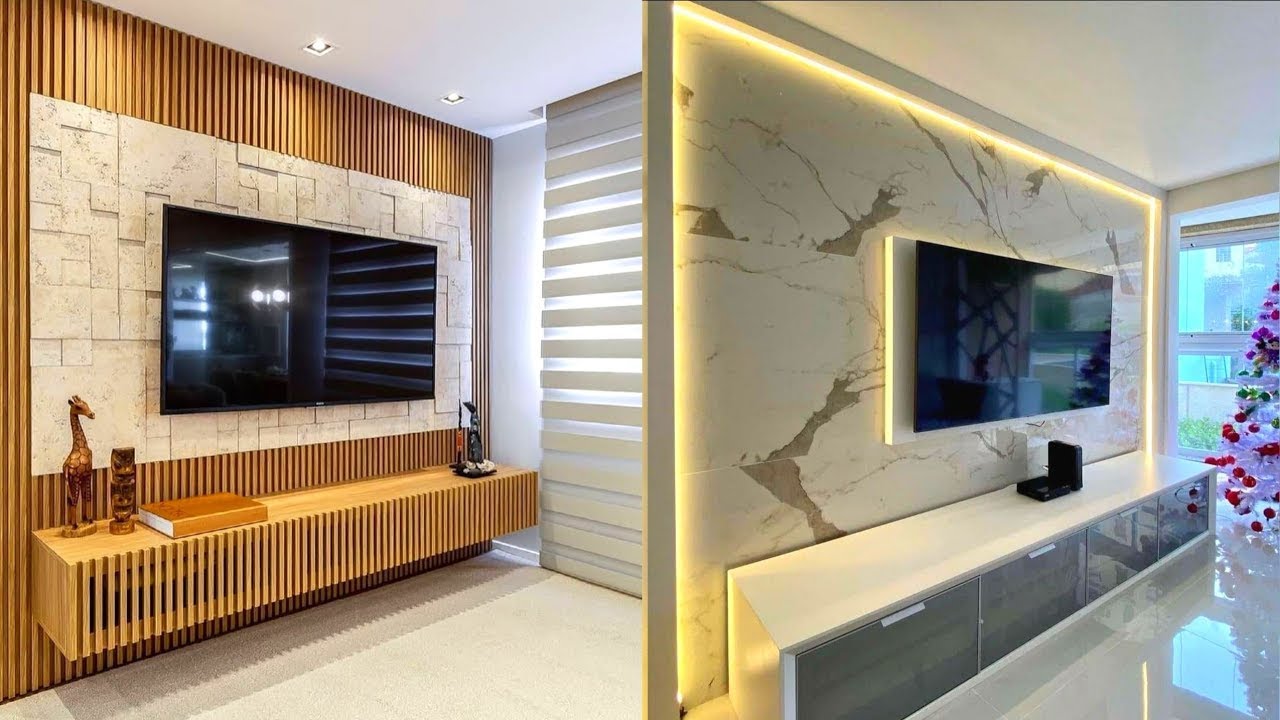 TV UNIT PANELING  Simple tv unit design, Tv unit interior design, Tv  cabinet design modern