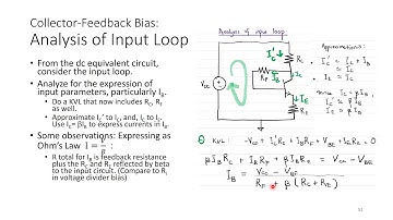 BJT Collector Feedback Bias, Emitter Follower: Lecture: V5VP3 ELE424 DL