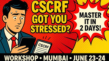 CSCRF Made Simple-- Your Shortcut to Compliance | Ultimate CSCRF Workshop at Mumbai this month!