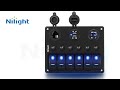 Nilight 6 gang rocker switch panel with blue backlit