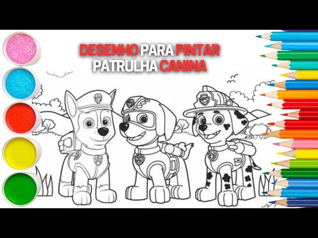 Patrulha Canina para colorir  Paw patrol coloring, Paw patrol coloring  pages, Cartoon coloring pages