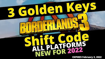 3 Golden Keys Borderlands 3 Shift Code - All Platforms - Expires February 3, 2022