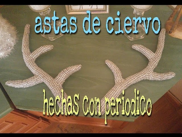 DIY Proyecto de astas de ciervo hechas con periodico 