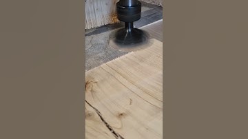 CNC Machine Flattening a Live Edge Slab