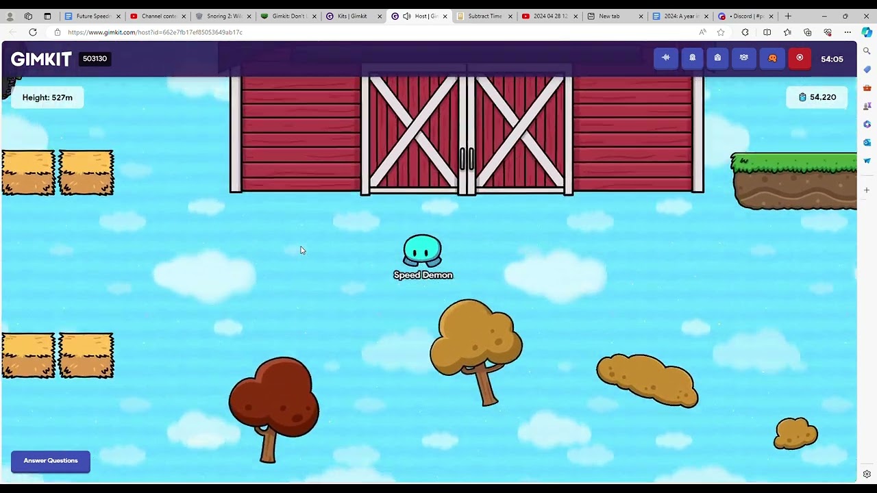 Gimkit Don't Look Down in 