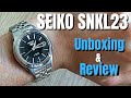 Seiko 5 SNKL23 Unboxing & Watch Review! ( + Leather Strap )