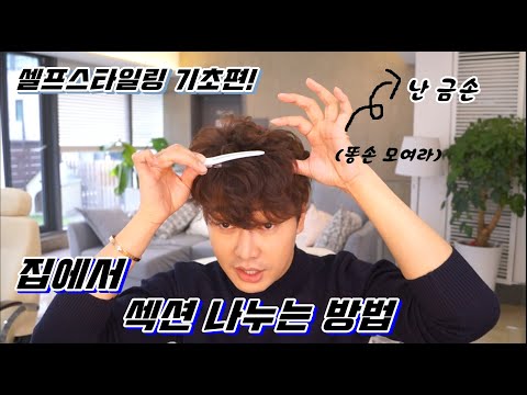 (헤어스타일 기초편) 집에서 핀셋으로 머리 섹션 나누기