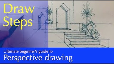 Perspective Drawing : Draw steps and spiral objects in 1-point perspective #shorts
