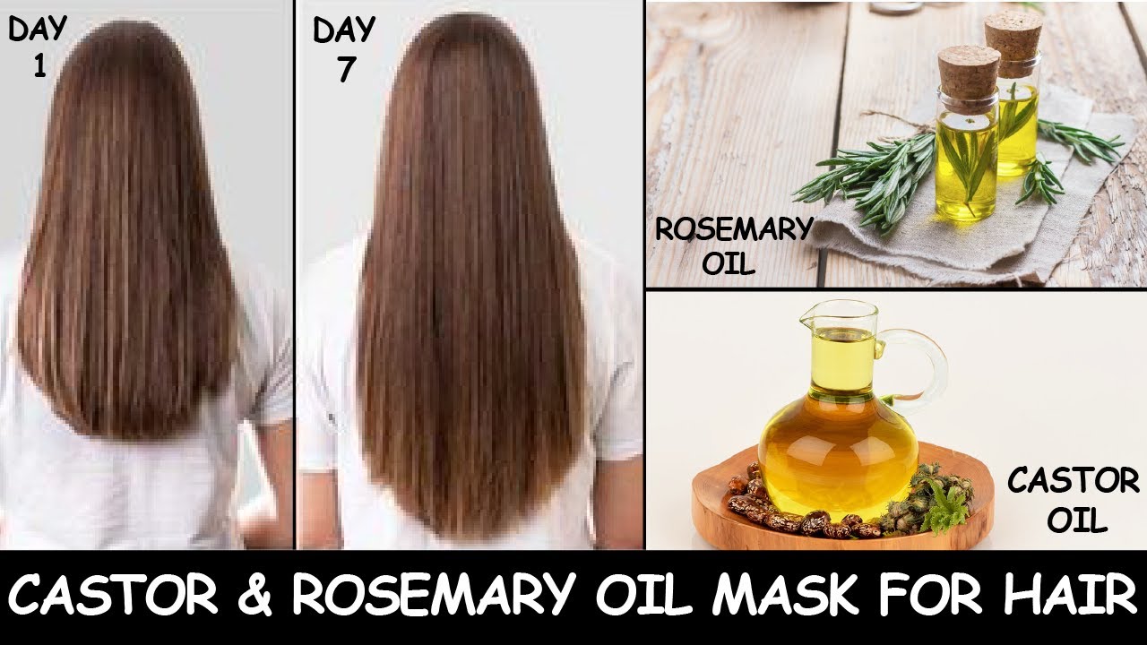 Castor Oil and Rosemary Oil Mask For Hair Growth | See What Happens When I  use This Mask For 1 Week - YouTube
