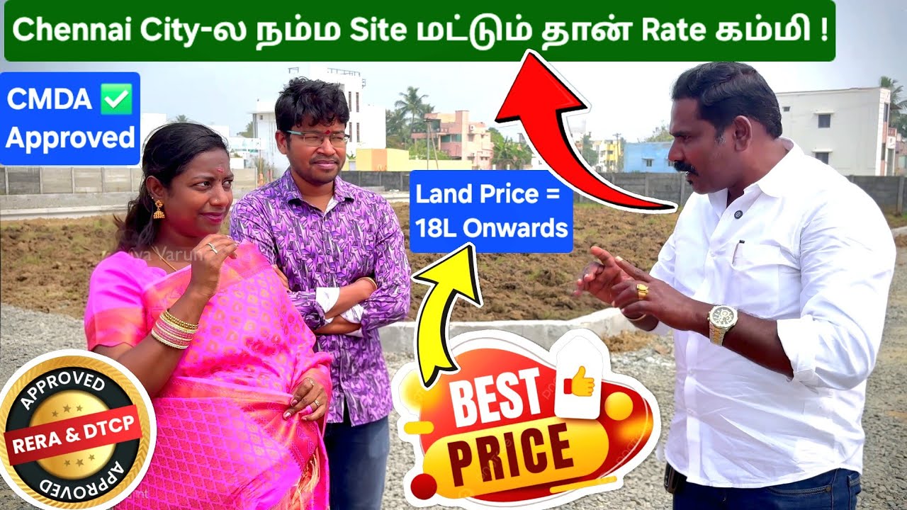 😱 Chennai-ல ₹3100/sq.ft Approved Plot! Thirunindravur Budget Land Reality | Full Site Visit 🔥