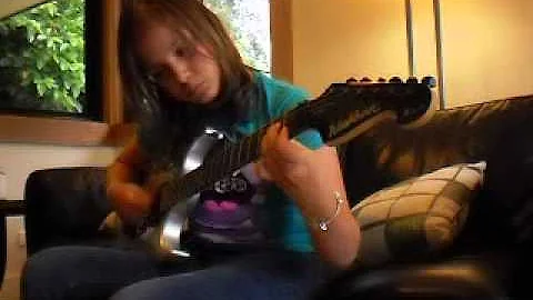 Amy playing Washburn electric guitar X40 series   ...