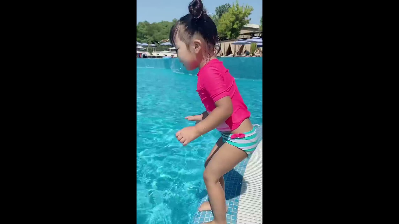 Left One Child In The Pool LeoNata Family Shorts TikTok